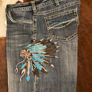 Cowgirl Tuff Embroidered Jeans